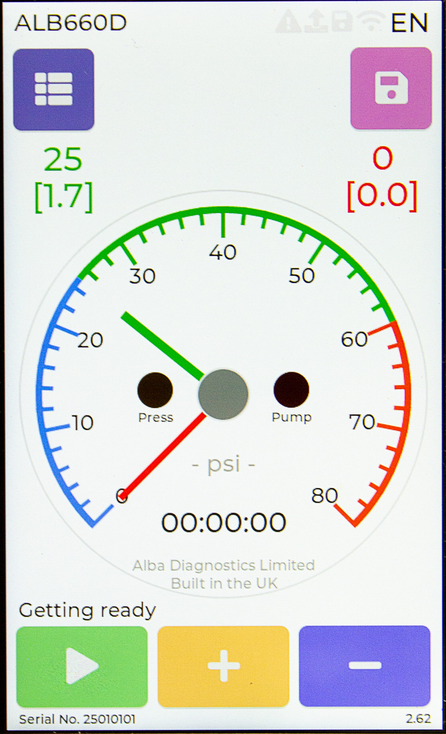 Alba 660D Pressure Brake Bleeder - Digital - Image 2